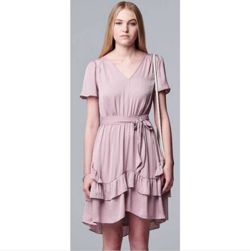 NWT - Simply Vera Orchid Ruffle Dress